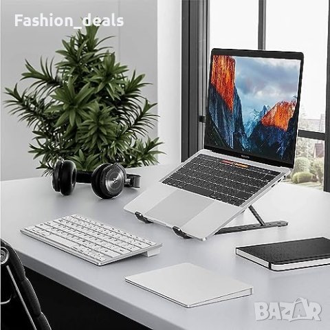 Нова Ергономична Стойка за Лаптоп 7-17 инча  Преносима Охлаждаща Регулируема, снимка 5 - Друга електроника - 42624902