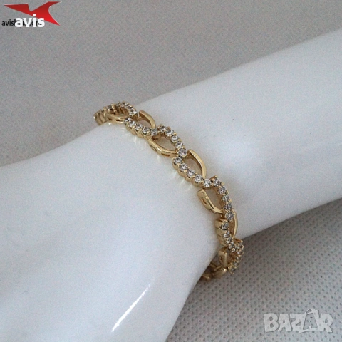 Гривна с 14К златно покритие 234850, снимка 4 - Гривни - 53389628