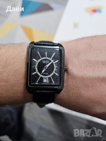 Мъжки часовник Casio, оригинален, запазен, елегантен, стилен + подарък чисто нова батерия, снимка 8 - Мъжки - 52842866