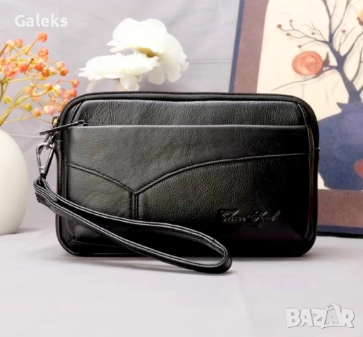 Мъжки универсални и елегантни, компактни кожени ръчни чантички тип Борсета!