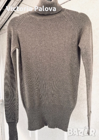 ZARA  базов поло пуловер 89% памук, снимка 8 - Блузи с дълъг ръкав и пуловери - 52473521