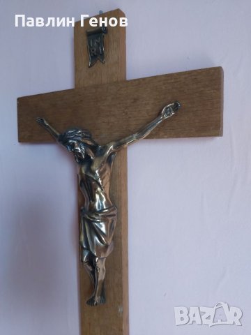 Стар кръст , Исус Христос 50.5х28см , снимка 6 - Други ценни предмети - 41394621