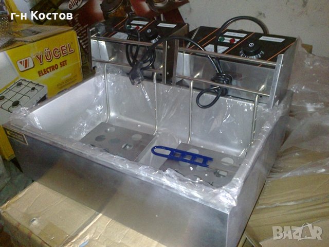 Фритюрник 10 литра на ток Цена - 390лв.,или на газ цена  650лв. специално за пържене на мекици понич, снимка 2 - Обзавеждане на кухня - 7573901