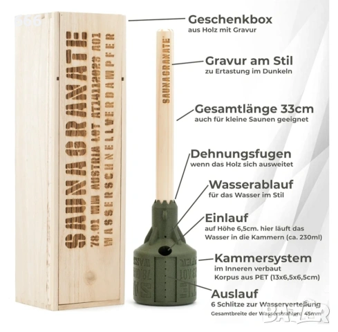 Черпак за сауна, черпак за запарка, идея за подарък за посетители на сауна, снимка 2 - Други стоки за дома - 53192305