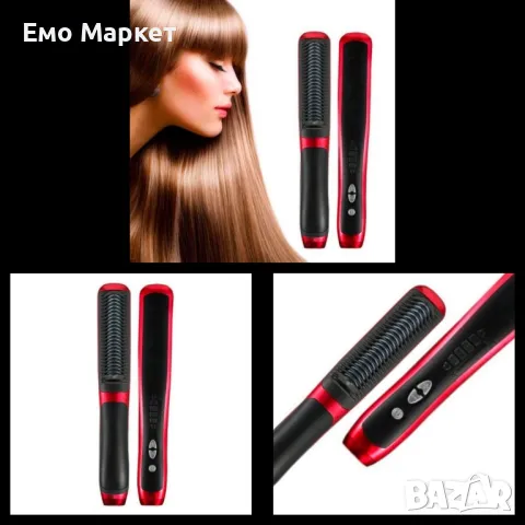 Гребен за изправяне на коса, 6 нива за регулиране на температурата TV990