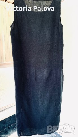 Дълга широка модерна рокля лен, снимка 3 - Рокли - 41353015