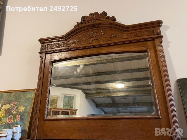 Огледало кристално антикварно дърворезба, снимка 3 - Огледала - 44430490