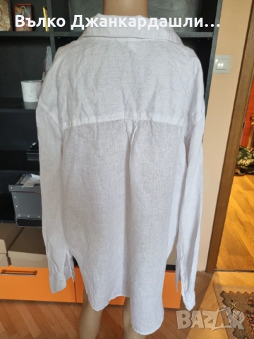 Ленена риза H&М, размер XL, снимка 4 - Ризи - 53094220