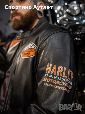 HARLEY DAVIDSON Юбилейно 120 Години 97051 Кожено Яке Кожа 2XL XXL, снимка 13 - Якета - 49257277