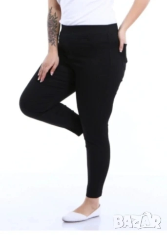 Дамски черен панталон-клин