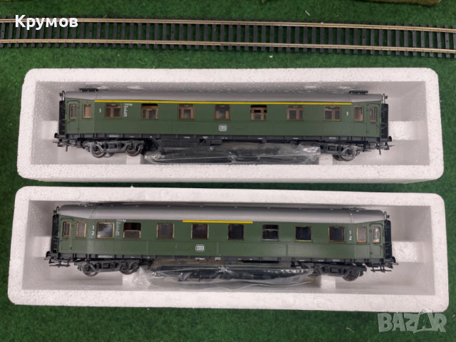 Вагон пътнически поща 4-осен Роко HO 1:87 влак ЖП модел кутия нов, снимка 4 - Колекции - 53639769