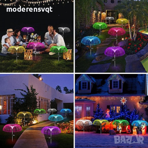 Соларна градинска лампа Медуза, снимка 3 - Соларни лампи - 44733227