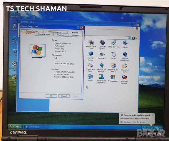 Продавам уникално запазен ретро лаптоп COMPAQ AVO N610C, снимка 6 - Лаптопи за игри - 52913579