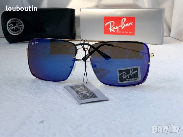 Ray-Ban мъжки слънчеви очила Рей-Бан огледални сини , снимка 3 - Слънчеви и диоптрични очила - 41669938