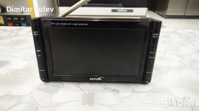 TFT LCD телевизор DIVA 12V, 7 инча, използван, снимка 5 - Телевизори - 53396888