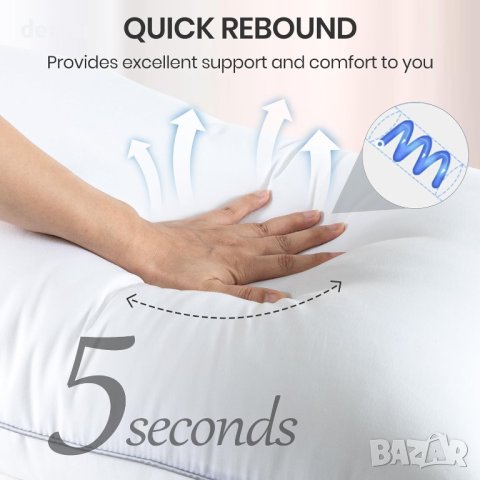 BedStory Pillows 2 бр. хипоалергенни луксозни възглавници за легло (42X70 CM), снимка 9 - Възглавници - 44151556