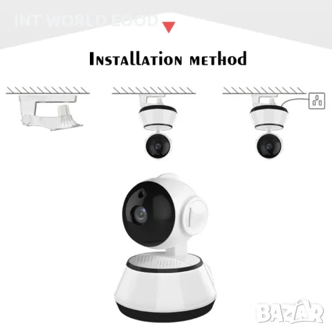 V380 Q6 WiFi IP Камера 2MP 360° Двупосочно аудио Нощно виждане, снимка 2 - IP камери - 50283288