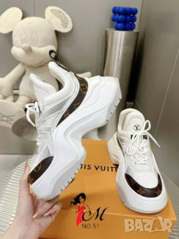 дамски маратонки от естествена кожа louis vuitton , снимка 3 - Маратонки - 51423755