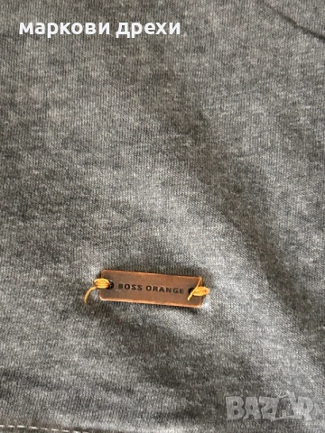 BOSS Orange (модел Toulon) в измит сив цвят L
, снимка 6 - Блузи - 56145341