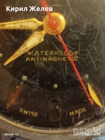 Стар механичен часовник мъжки BVLER ANTI-MAGNETIC SWISS MADE работи 51459, снимка 4 - Антикварни и старинни предмети - 52351368