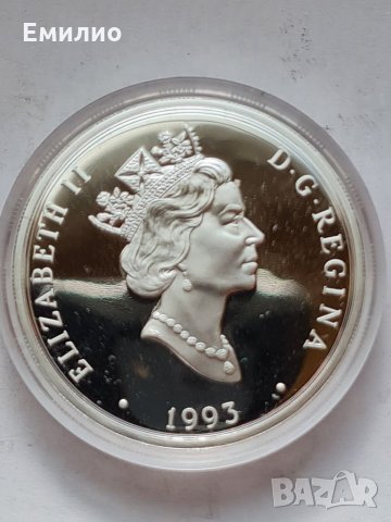 CANADA 🇨🇦  $ 20 DOLLARS 1993 год.SILVER PROOF & 24K GOLD  , снимка 4 - Нумизматика и бонистика - 35819830