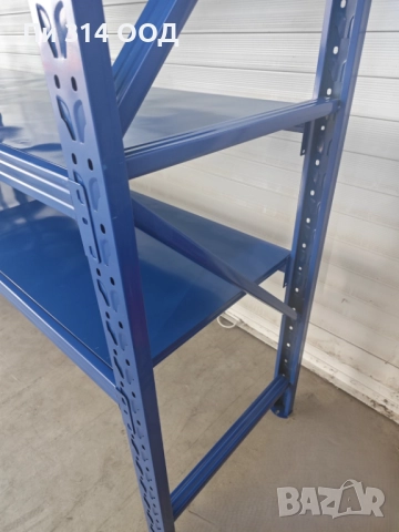 Метален стелаж с 4 рафта, снимка 4 - Стелажи и щандове - 51653266
