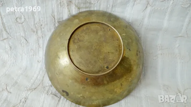 Бронзова купа с емайл, снимка 5 - Антикварни и старинни предмети - 49589652