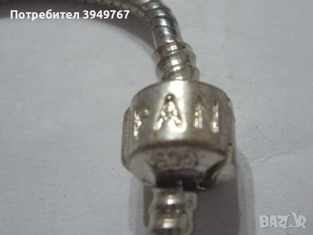 Сребърна гривна-пандора., снимка 4 - Гривни - 51410692