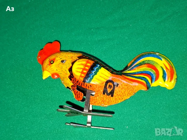 СССР 2 стари руски механични ламаринени играчки Петел и Кокошка Made in USSR, снимка 5 - Колекции - 50086632