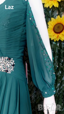 официална бална абитуриентска рокля с ръкави и камъни, снимка 4 - Рокли - 41955630