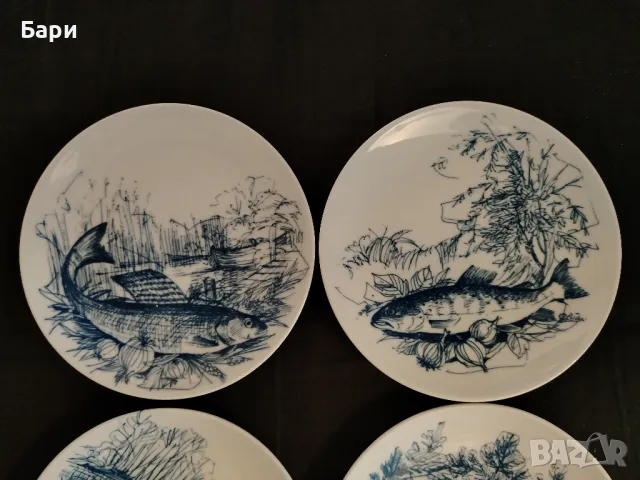 Немски порцеланови чинии за риба, снимка 2 - Чинии - 48957560