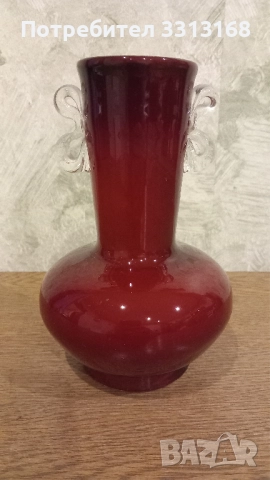 Ваза червено стъкло , снимка 2 - Вази - 52194142