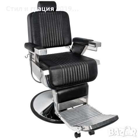 Бръснарски стол Royal Black, снимка 1 - Бръснарски столове - 44639684