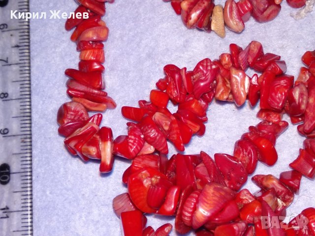 ПРЕКРАСНО СКЪПОЦЕННО ВИНТИДЖ АРТ КОЛИЕ от НАТУРАЛЕН ЧЕРВЕН КОРАЛ БИЖУ РЪЧНА ИЗРАБОТКА 15376, снимка 11 - Колиета, медальони, синджири - 41753198