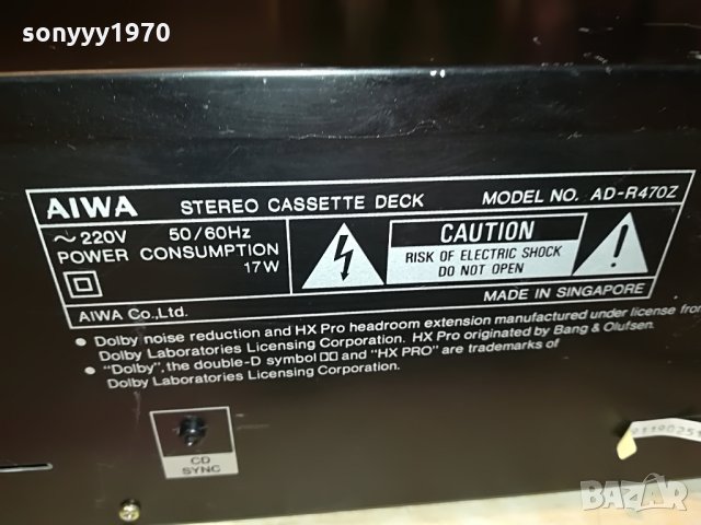 AIWA HX-PRO DECK-ВНОС SWISS 0703221936, снимка 8 - Декове - 36027199