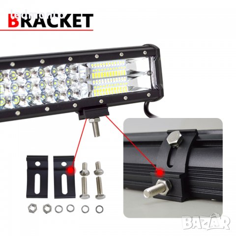 Мощен 9D ЛЕД БАР ЧЕТИРИ РЕДОВ светодиоден бар LED диоден бар прожектор 4 реда, снимка 6 - Аксесоари и консумативи - 34491033