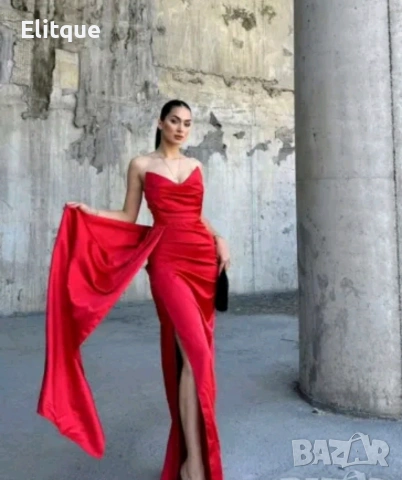 ⭐️Дълги сатенени рокли с цепка