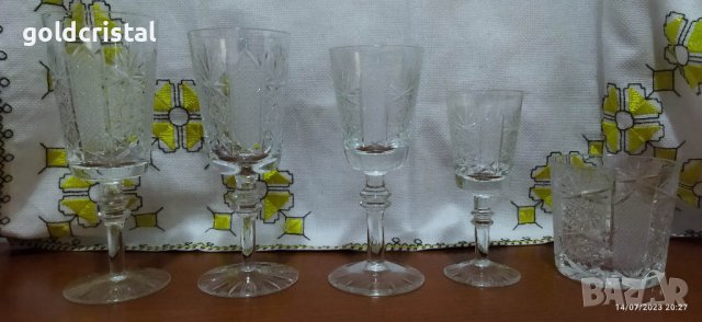 Кристални чаши серия Ропотамо , снимка 1 - Антикварни и старинни предмети - 41646708