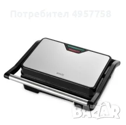 Тип продукт: Тостер; Сандвич-тостер MHT-889S, 850W, 1 степен, сив с незалепващо покритие. Сандвич-то