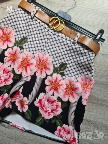 Нов уникален комплект - къси панталони с колан и бюстие / топ / CROP TOP на намаление , снимка 4 - Къси панталони и бермуди - 41619963
