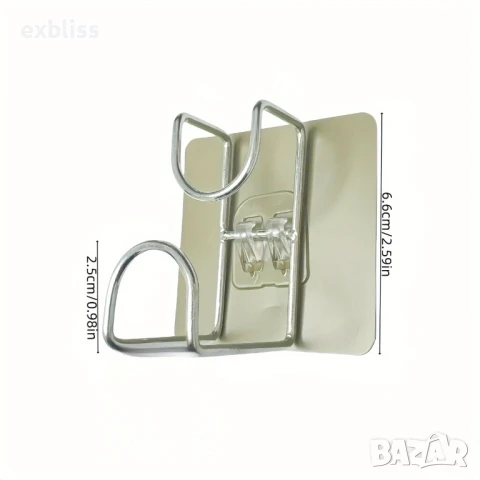 Закачалка за кухня или баня самозалепваща се, снимка 4 - Други - 50761092