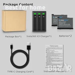 Батерии и зарядно за Екшън камера Insta360 , снимка 10 - Батерии, зарядни - 48342603