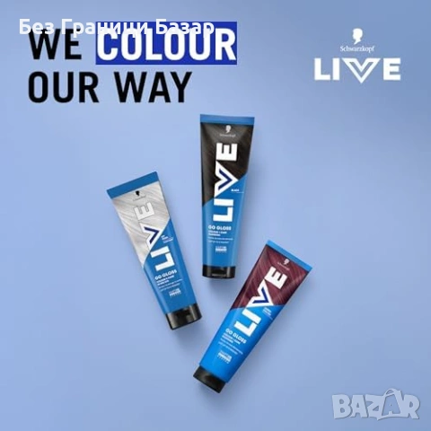 Нов Schwarzkopf LIVE Go Gloss Onyx гланс за коса черен до 8 измивания, снимка 4 - Продукти за коса - 53573413