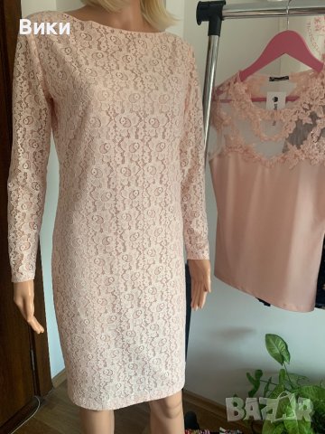 Розово рокля от дантела, снимка 13 - Рокли - 40914436