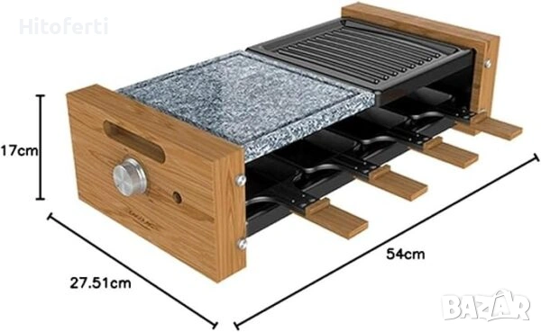 Дървен раклет грил Cecotec 03100, снимка 2 - Скари - 53817790