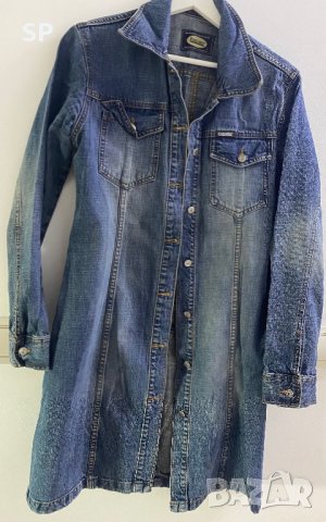 Дълго дънково яке, снимка 2 - Якета - 38718400