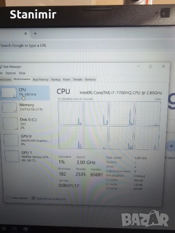 Лаптоп Acer VX15 15,6 video 1050TI , снимка 6 - Лаптопи за дома - 53220628