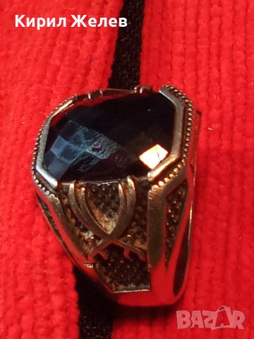 СКЪПОЦЕНЕН АВТОРСКИ СРЕБЪРЕН ПИРАТСКИ ПРЪСТЕН СРЕБРО 925 с НИЕЛО и ОГРОМЕН ФАСЕТИРАН МАРКАЗИТ 36405, снимка 18 - Пръстени - 39535693