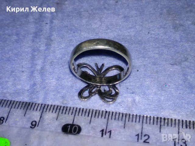 ПРЕКРАСЕН ФИГУРАЛЕН АЖУРЕН СРЕБЪРЕН АРТ ПРЪСТЕН ПЕПЕРУДА СРЕБРО 925 ПРОБА 38247, снимка 13 - Пръстени - 40920528