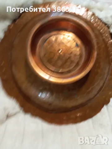 Медно плато, снимка 3 - Антикварни и старинни предмети - 49443932